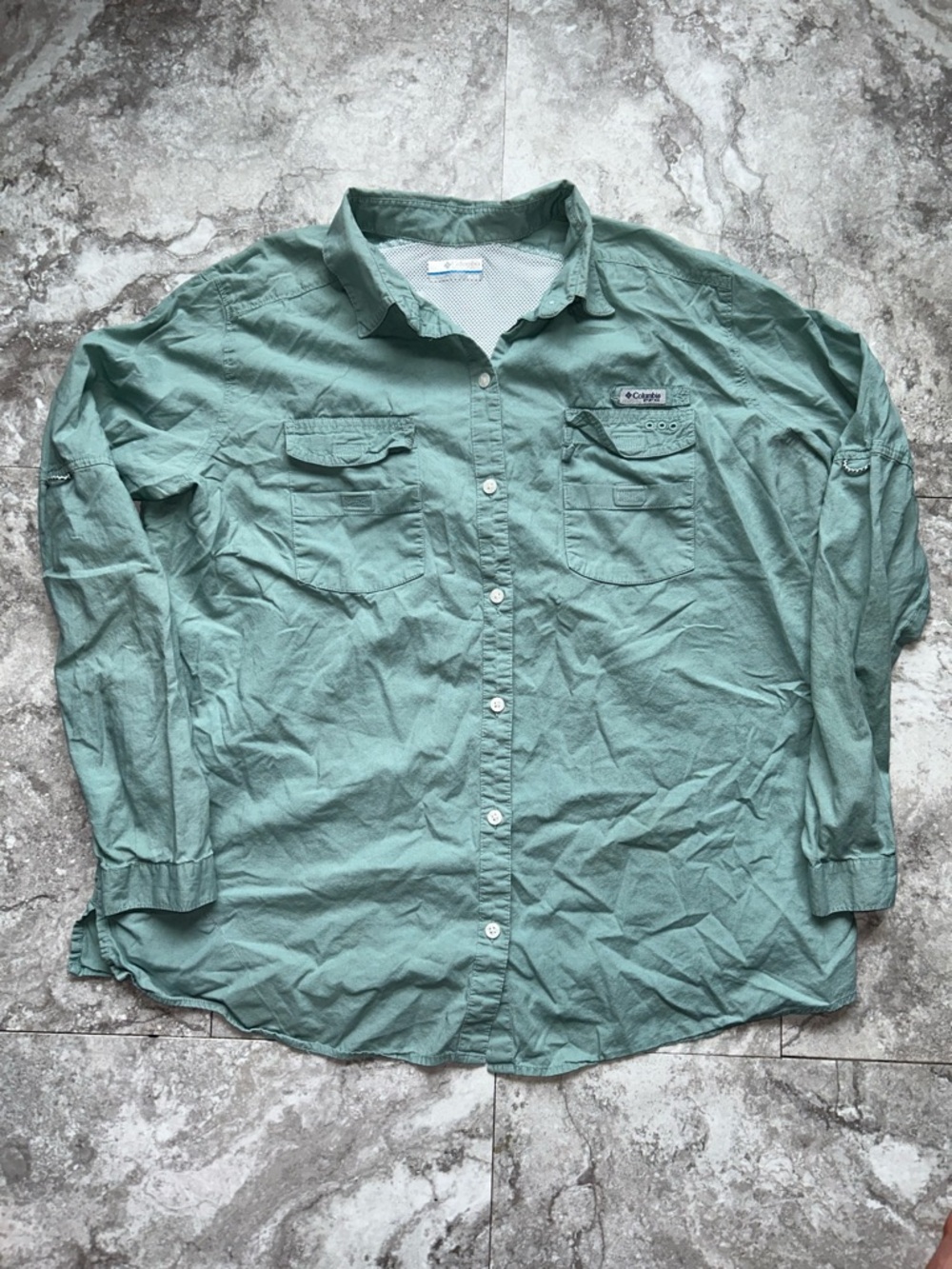 Columbia PFG Bahama II Long-Sleeve Vented Fishing Shirt Sage Green XL